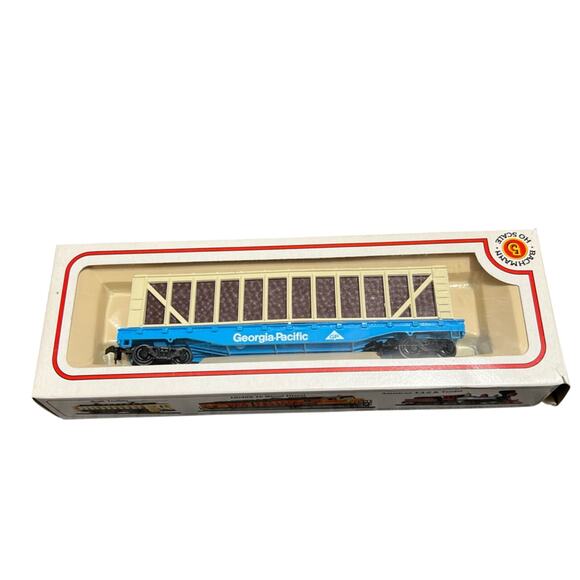 NIB HO Scale Bachmann Georgia Pacific Pulpwood Wood Box Train Car - Picture 1 of 6